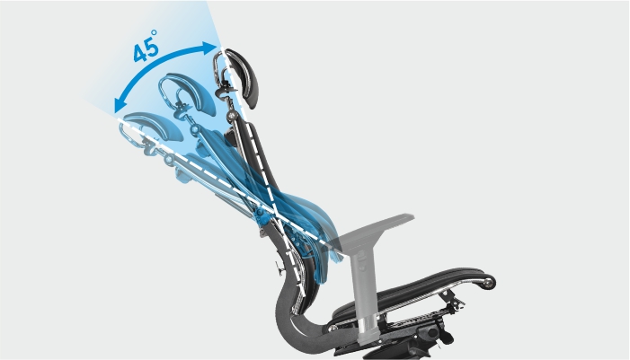 2D aktif ergonomiye sahip sırtlık, maksimum açıda koltukta ekstra sapmalara izin verir, dikleşmek, kas gerilimini azaltmak ve kan dolaşımını normalleştirmek için